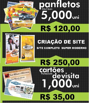 Cartão de site-panfleto-criação de site